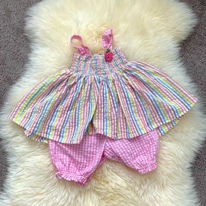 Pippa & Julie Baby Pink Romper Size 12M